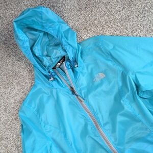 The North Face Aqua Blue Lightweight Hooded Windbreaker Jacket Women's S/P